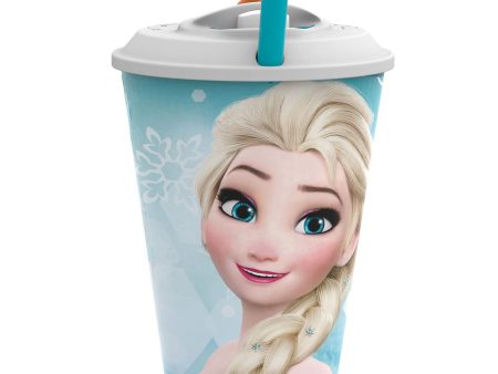 Vaso Infantil Frozen con Pajita y Diseño 3D de Olaf - 460 ml on Sale