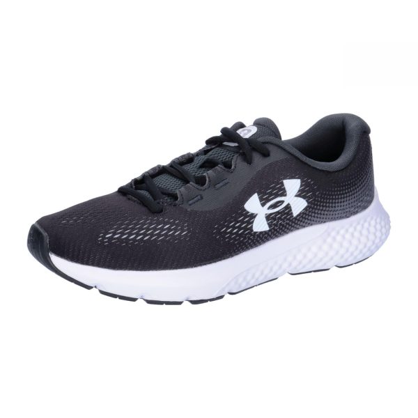 Talla: 42.5 - Under Armour UA W Charged Rogue 4 - Zapatillas de Running para Mujer, Ligeras y Transpirables, Color Negro Gris Antracita Blanco Supply