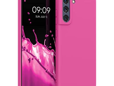 Carcasa Ultrafina kwmobile para Samsung Galaxy S21 FE - TPU y Silicona con Bordes Elevados Anticaídas - Rosa Neón Reacondicionado For Discount