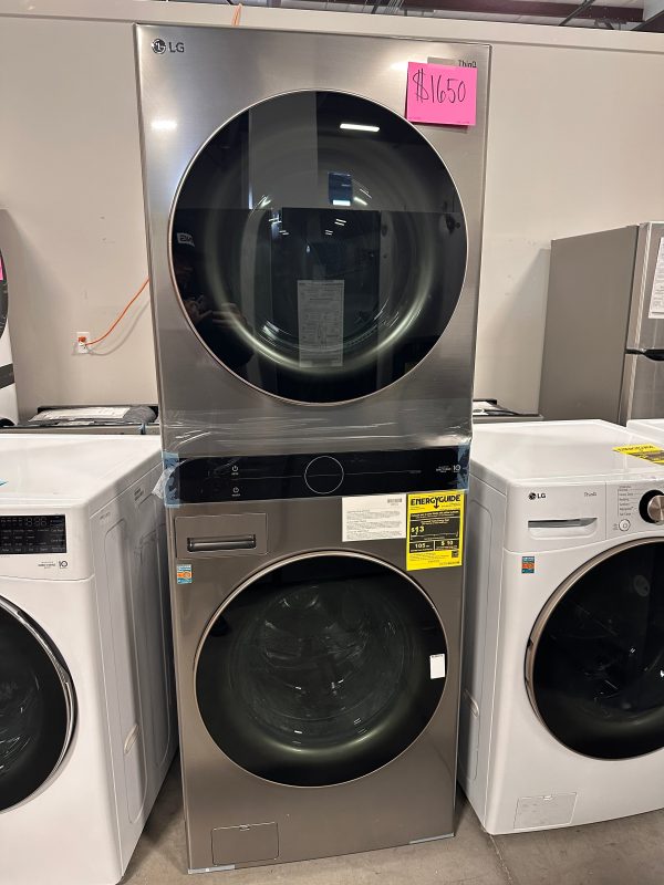 LG WASHTOWER SMART WASHER ELECTRIC DRYER LAUNDRY SET - WAS12882 WKE100HVA Hot on Sale