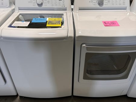 NEW LG SMART TOP LOAD WASHER ELECTRIC DRYER LAUNDRY SET - WAS12810 on Sale